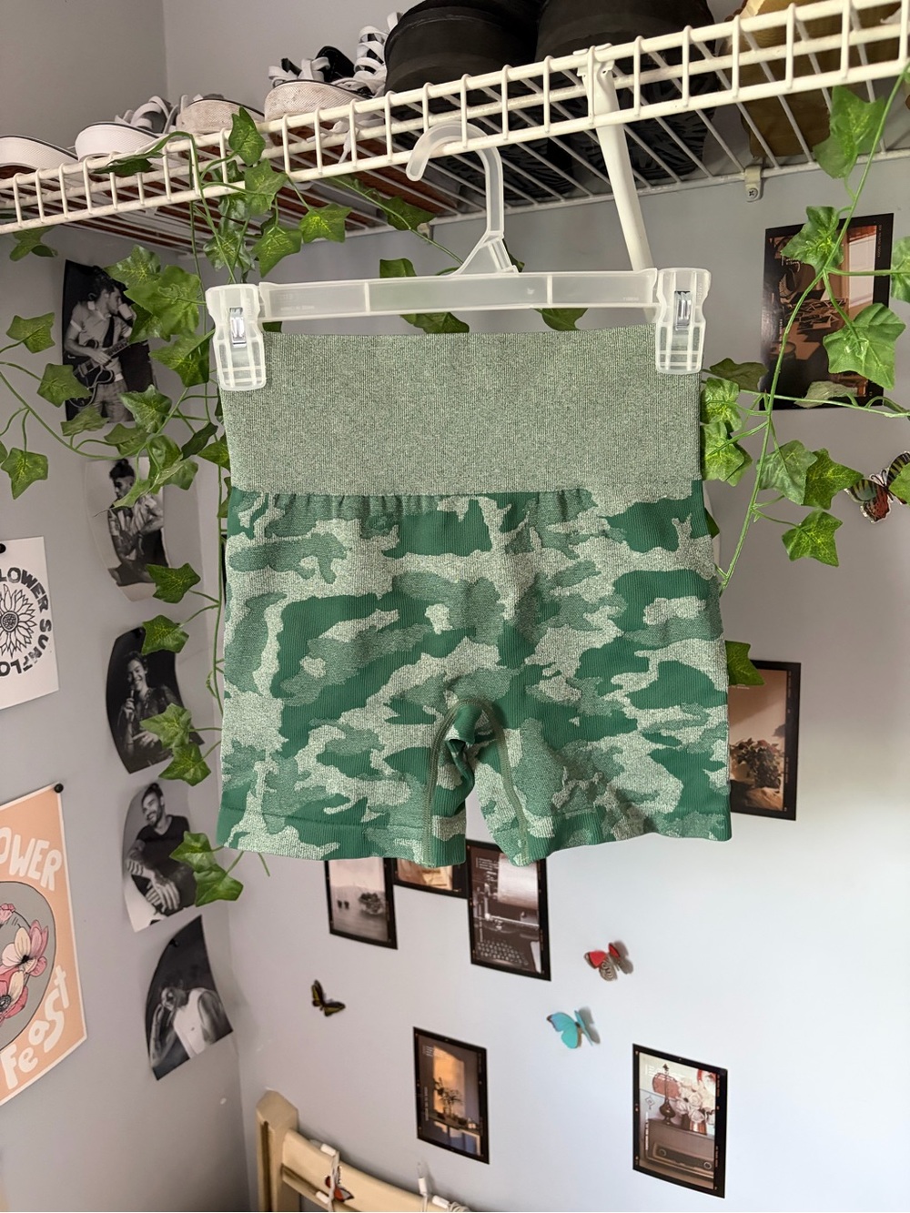 Green Biker Shorts